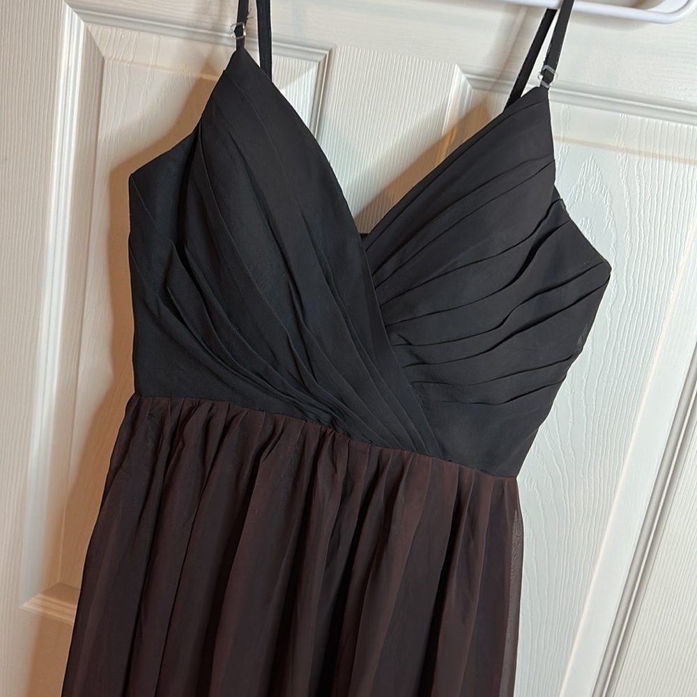 Black and Red Ombre Chiffon Gradient Long Prom Formal Evening Dress - Picture 6 of 9